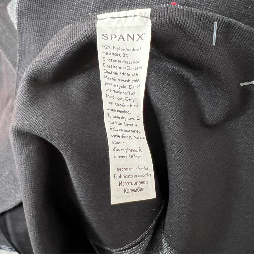New SPANX Seamless Track Stripe Legging Gray Black Graphite Dust Womens sz L - Picture 7 of 8